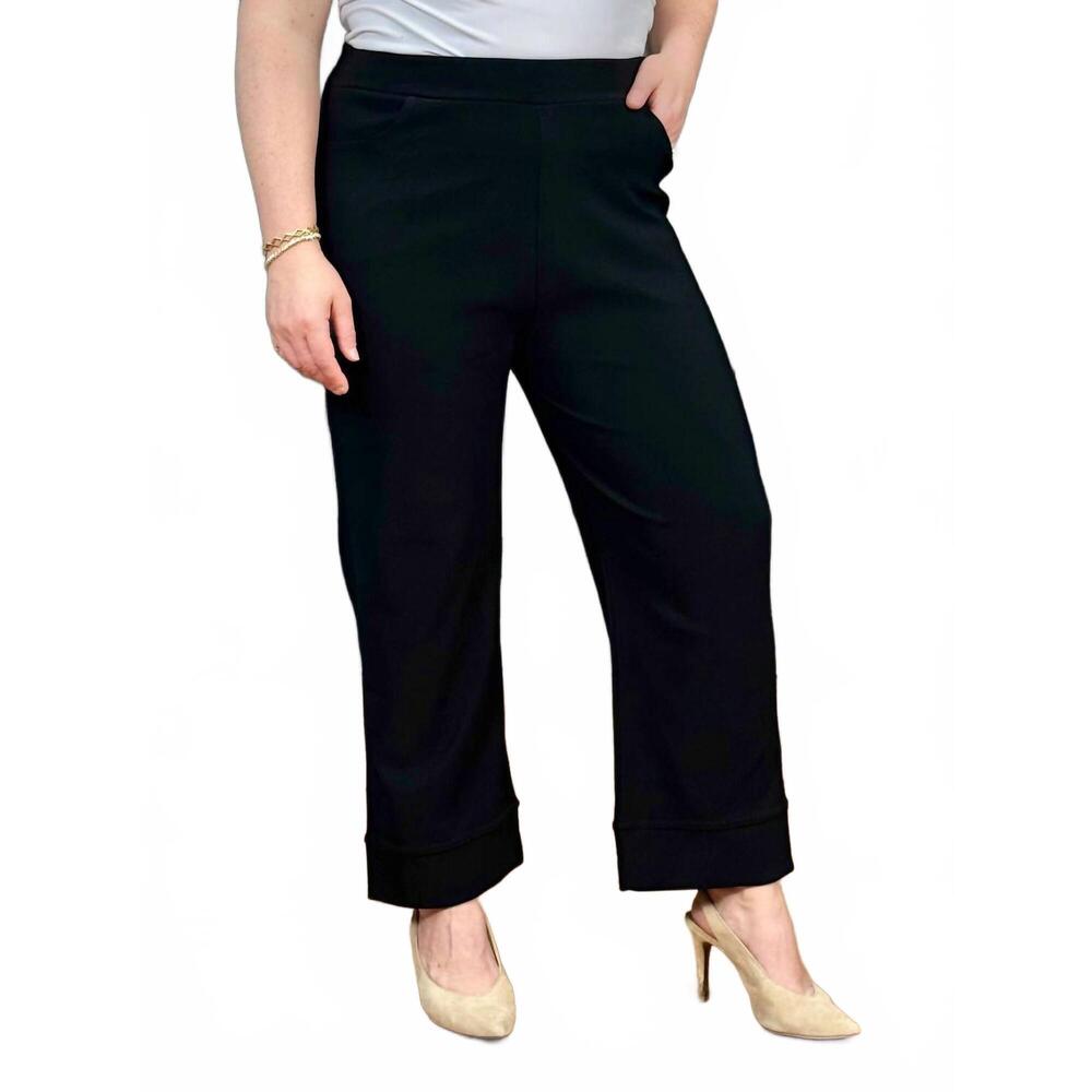 NEW COCO + CARMEN georgie wide leg cropped pant in black